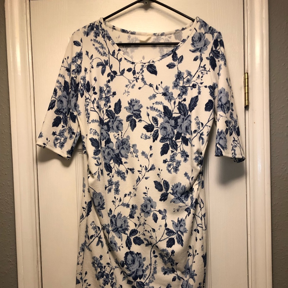 Mid length Pink Blush maternity dress